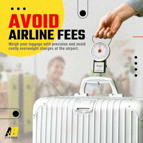 Aibulo Pack of 2 Portable Luggage Scales 32KG Capacity – Compact Handheld Travel Weighing Scales with Built-in Tape Measure for Suitcases and Bags — view 6