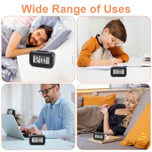 Digital Alarm Clock for Bedroom LED Display Clocks Small Travel Alarm Clock — view 5