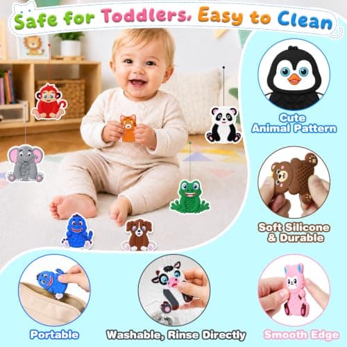 Animal Sensory Fidget Toys for Kids Autism ADHD, Textured Silicone Fidgets — view 4