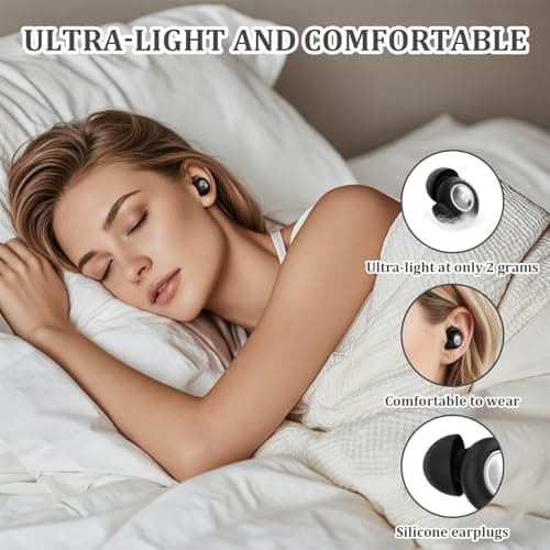 45db Sleep Ear Plugs,Reusable Silicone Soft Earplugs Sleep Noise Cancelling for Side Sleepers Snoring Travel Study,Hearing Protection with 4 Size (S/M/L/One-Size — view 4