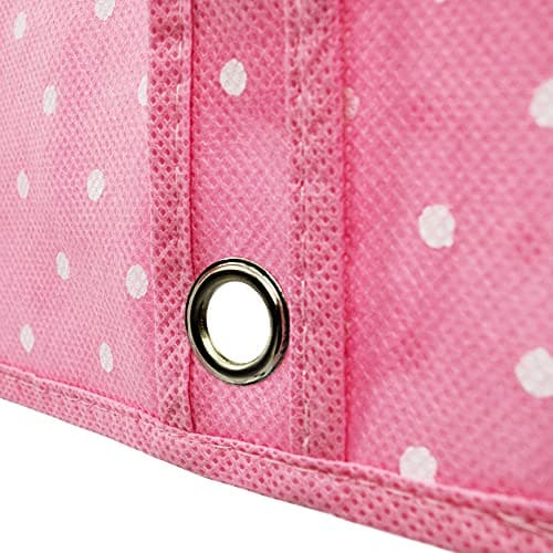 HANGERWORLD Single Pink Polka Dot Breathable Garment Coat Cover Bag-for All Clothes & Dresses-45" (114cm) — view 6