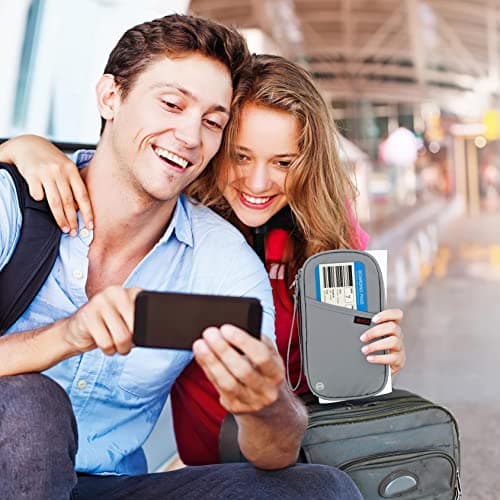 Vinsani Passport Holder Travel Wallet, RFID Blocking Document Organiser — view 4