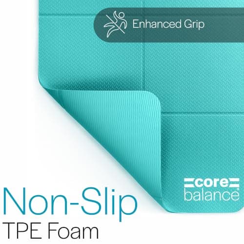 Core Balance Foldable Travel Yoga Mat, Teal — view 5