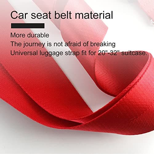 Veki Cross Luggage Straps Set TSA Approved with Lock, Red, 1pc — view 5
