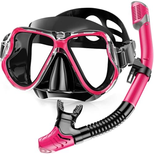 Karvipark Dry Snorkel Set, Anti-Fog Panoramic Snorkel Mask for Adults