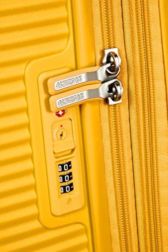American Tourister Soundbox - Hard Shell Suitcase 77 cm Large - Trolley Suitcase with 4 wheels, TSA Lock, Expandable & Light - 97/110 L - Yellow (Golden Yellow) — view 6