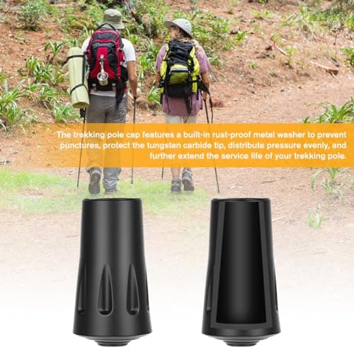 AYESY Walking Stick Rubber Ends, 6 Pack Reinforced Rubber Ferrules Pole Tip — view 3