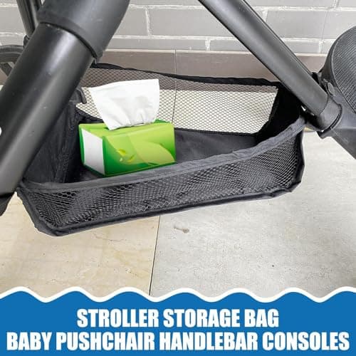 Stroller Organizer Basket - Storage Organizer, Large Capacity, Mesh Storage Basket, Stroller Accessories — view 6