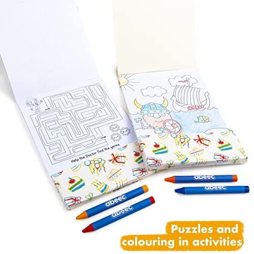abeec 12-Pack Kids Activity Books with Crayons – Party Bag Fillers for Kids, Wedding Favours, Travel Activities, and Colouring Books for Children — view 5