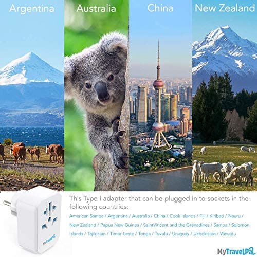 MyTravelPal UK to Australia Plug Adapter with USB | UK Safety Standards — view 4