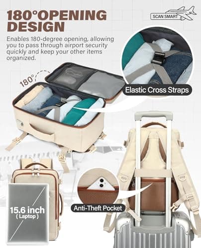 VANKEV 40x30x20 Ryanair Cabin Bag Underseat Travel Backpack Hand Luggage — view 6