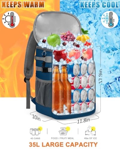 Capolo Cooler Backpack Insulated Leak Proof for Women Men Soft Cooler Bag — view 4