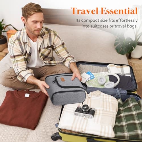 Lifewit Large Hanging Toiletry Bag for Men, Travel Wash Bag, Grey — view 6