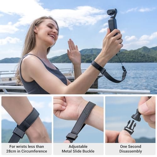 Camera Hand Strap Adjustable Hand Wrist Strap for Mini EVO Pocket 4 4P — view 5