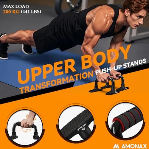 Amonax Gym Equipment for Home Workout (Ab Roller Wheel Set, Skipping Rope, Push-up Handles). Fitness Exercise, Strength Training Equipment for Abs, Weight Loss, Sport Accessories for Men Women — view 4