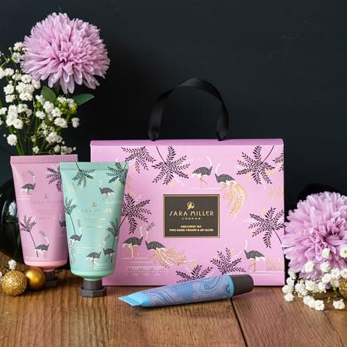 Sara Miller London Hand Cream Moisturiser x2 50ml, Lip Gloss 15ml, Handbag Set, Shea Butter, Floral Fragrance, Beauty Gift For Her, Travel Size, Vegan and Cruelty Friendly — view 5