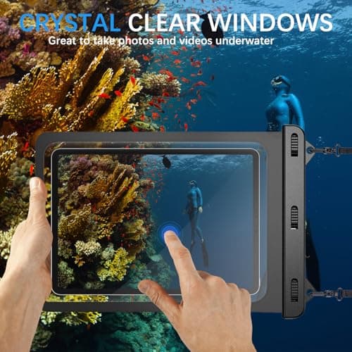 Waterproof Tablet Case, Tablet Pouch Dry Bag Fit iPad 11“ A16 Pad Pro 10.5 New iPad 9.7 2017/2018 iPad Air 4/3 10.9" 2022/2020 iPad 10.2" Galaxy Tab S10 /S8/S7,Android Tablet Up to 11 inch — view 5