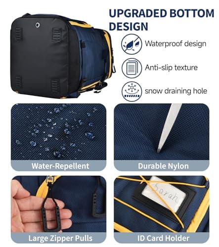55L-70L Expandable Ski Boot Bag – Waterproof, Durable with Helmet Compartment – Ideal for Ski & Snowboard Gear – Men & Women — view 5