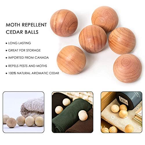 HomeClean Moth Proof Garment Bags 60 x 100cm(24'' x 40'') Hanging Clothing Storage Bags and 6 Cedar Balls for Suit Jacket Shirt Sweater Pack of 6 — view 5
