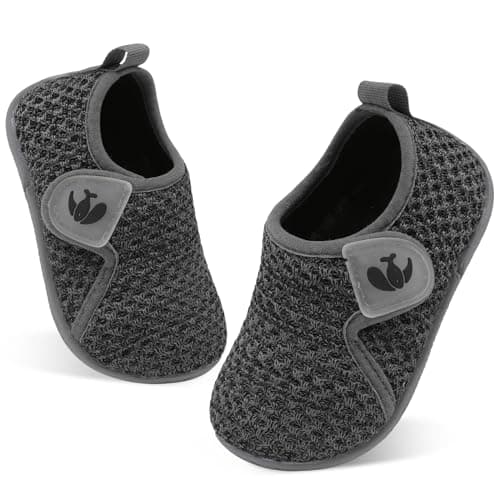 JOINFREE Baby Shoes Boys Girls Toddler Walking Trainers Dark Grey — view 5