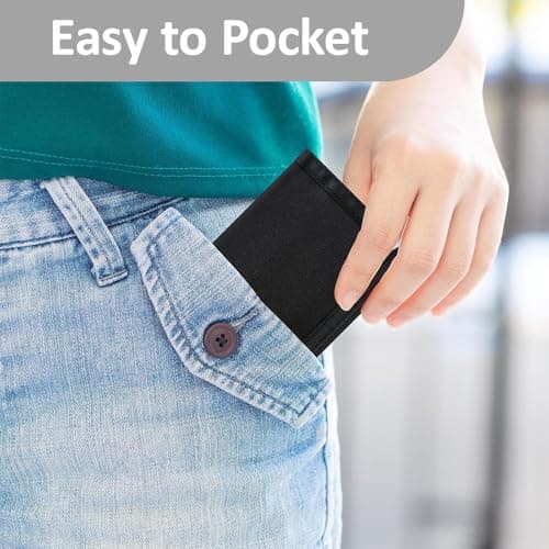 DmsGJyp Slim Wallet for Men RFID Blocking Trifold Wallet with Coin Pocket — view 6