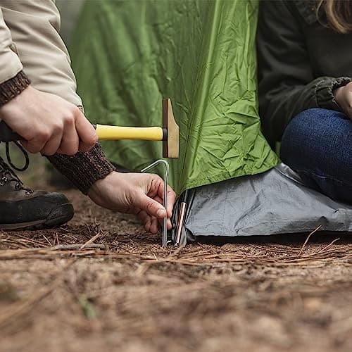 ANSIO® Tent Pegs Pack of 20 Galvanised Metal Pegs 4mm x 9inch Ground Stakes — view 6