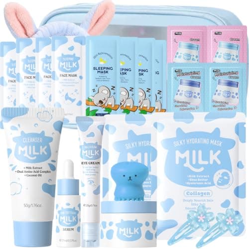 Milk Skin Care Sets & Kits, Teenage Girls Gifts, Masks & Tools, 23PCS