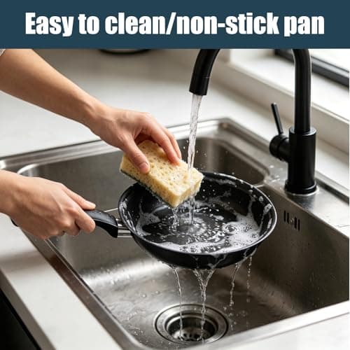 13-Piece Induction Cookware Set, Black Nonstick Pots and Pans Set with Lids & Spatulas, Cooking Set for All Hobs – Ideal for Home Kitchen & Camping, PFOS & PFOA Free — view 4