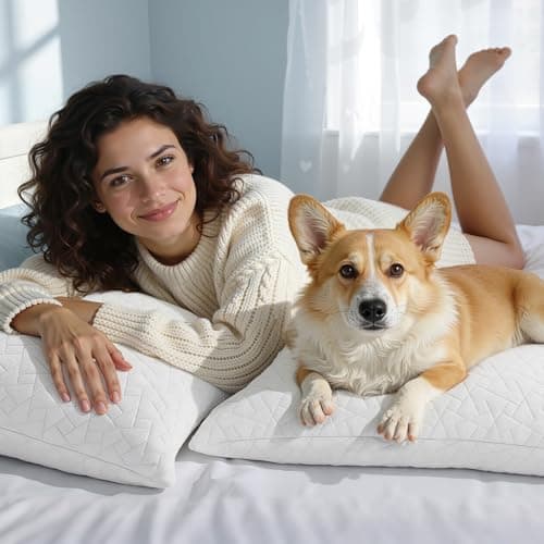 A-Pce 2 Pack Shredded Memory Foam Pillow for All Sleepers,76x51cm — view 6