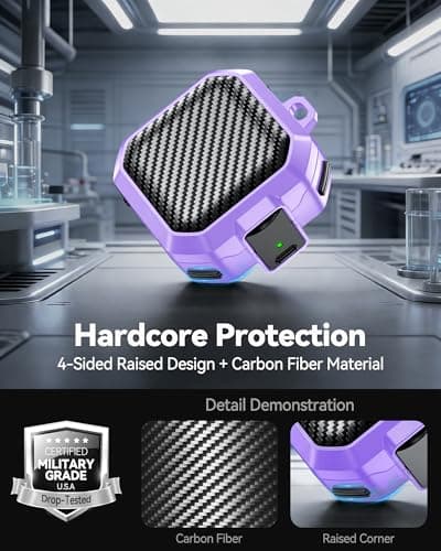 for Samsung Galaxy Buds 4 Pro/Buds 4 Case 2026 with Safty Lock-Purple — view 3