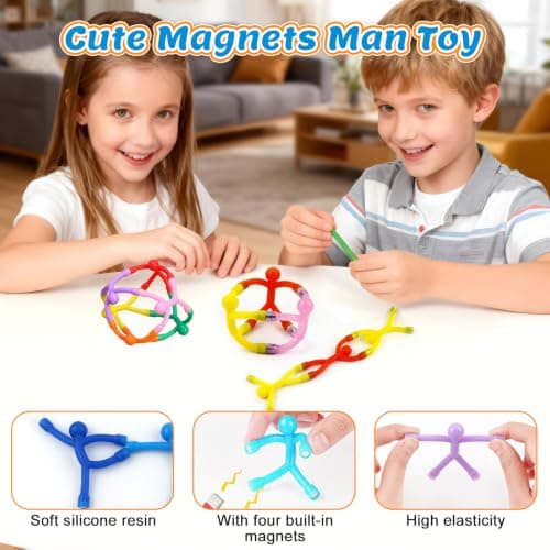 Magnetic Men Fidget Travel Toys for Kids, 12Pcs Magnet Figures Set — view 3