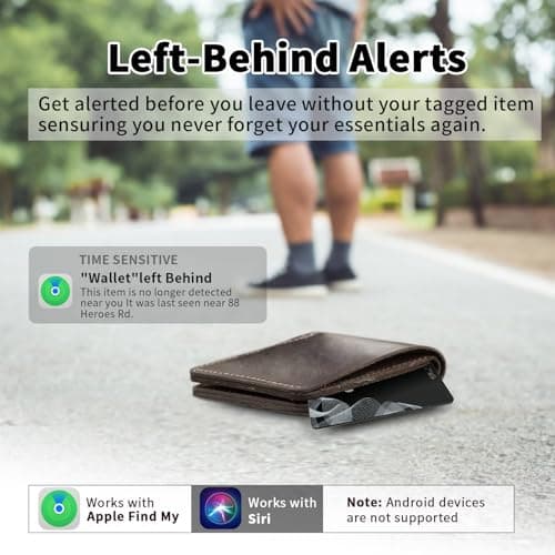Wallet Tracker Card with Wireless Charging, Rechargeable Slim Item Finder Works with Apple Find My, IP68 Waterproof Bluetooth Locator Tag for Wallets, Passports, Luggage, and Keys — view 5