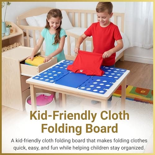 Magic Fast Speed Clothes Flip Folding Board Blue Organiser, 31 x 23.5 cm for Adult Shirt T-Shirts and Laundry, Easy and Quick Clothing Folding Tool for Home, Wardrobe Storage and Travel Use — view 6