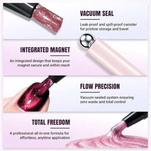 Jelly Nude Cat Eye Gel Pen, 7 in 1 One Step with Magnet, No Base/Top Needed — view 5