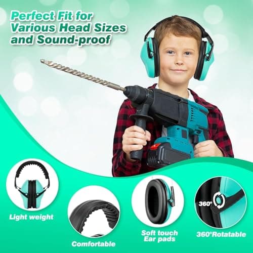 Kids Ear Defenders 2 Pack, Noise Cancelling Headphones for 3-16 Year — view 2