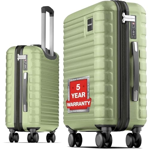 Travely Polycarbonate Cabin Suitcase 55x40x20cm - 20 Inch Suitable for Ryanair - 36L Including TSA Lock - Carry on - 10kg Suitcase, Cabin case, Hardshell