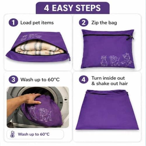 Pet Laundry Bag | Stops Pet Hair Blocking the Washing Machine | Cotton Jumbo Size Wash Bag, YKK Zip, Ideal For Dog Cat Horse — view 3