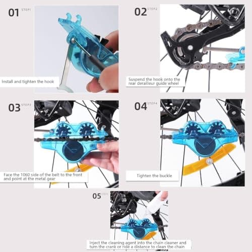 Chain cleaningKit | Bike Chain Washer cleaningBrush Set - Portable cleaningTools Bike Accessories For Road Mountain Fitness Travel Outdoor Riding Cyclists Commute — view 6