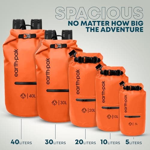 Waterproof Dry Bag - 20L Roll Top with Zip Pocket for Kayaking and Boating — view 2