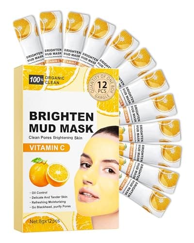 Clay Face Mask Kit-12Pcs Vitamin C Clean Clay Facial Masks Set for Women