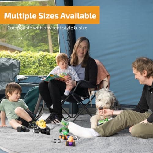 Vango Universal Tent Carpet, Luxury Camping Rug with Soft Woven Nylon Top & Insulating Foam Mid-Layer, Waterproof Non-Slip PE Base, Easy Clean Groundsheet Protector with Carry Bag (260 x 360cm) — view 2