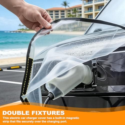 Wihozte 2PCS EV Charger Port Cover, Waterproof Outdoor Car Charger Cover, Dual magnetic stripe design Universal Car Charging Port Rain and Rain Protection for Electric Vehicle — view 4