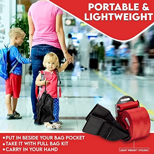 Child Airplane Safety Travel Harness, Upgraded with Metal Buckle, The Safety Restraint System Will Protect Your Child from The unsuspected. - Airplane Kid Travel Accessories for Aviation Travel Use — view 5