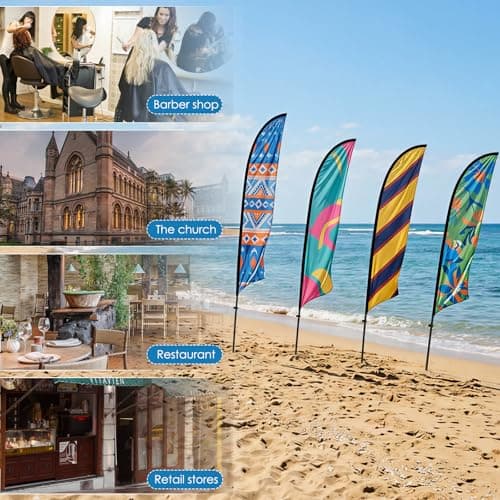 Flag Pole Festival Flagpole Kit 7 Section Portable Beach Feather Flagpoles — view 4