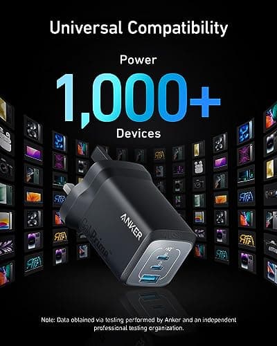 Anker 67W USB C Charger, 3-Port PPS Fast Charger, Compact and Foldable GaN Charger for iPhone 17/16/15 Series, MacBook Pro/Air, iPad Pro, Galaxy S24, Note20, Pixel, Apple Watch and More — view 6