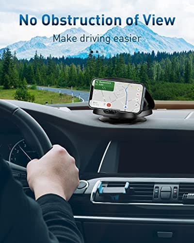 JOYEKY Car Phone Holder for Dashboard, 360° Rotatable Horizontal & Vertical Viewing Car Phone Mount，Washable Reusable Mobile Phone Holder, for iPhone Samsung Android Smartphones (Black) — view 6