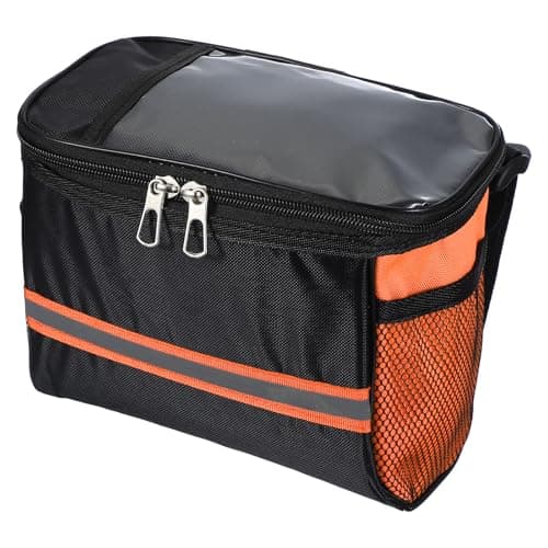 PATIKIL Bike Handlebar Bag, Bike Frame Bag Waterproof, Orange