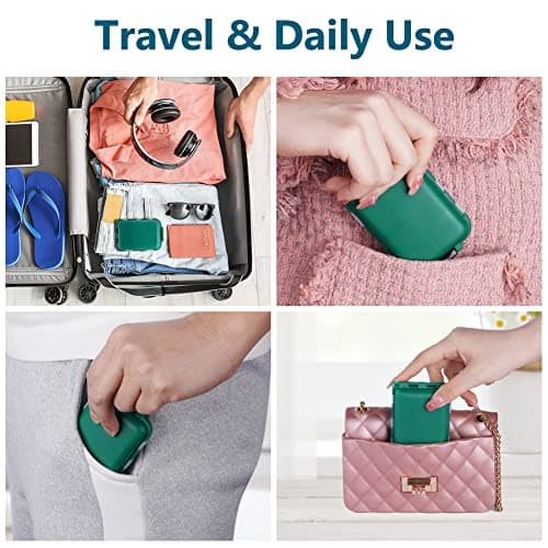 AOOWU Pill Box Organiser, 1PCS Portable Medicine Storage Box, Double Layer 10 Grids Tablet Organiser to Hold Vitamins, Cod Liver Oil, Supplements and Medication for Travel Work — view 5