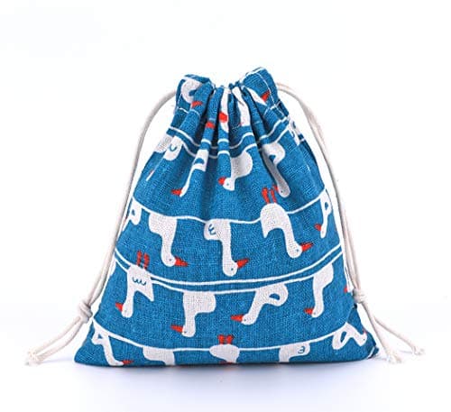 Amoyie Cotton Drawstring Bag 3pcs, Kids Storage Bag, Fabric Organiser Pouch — view 3