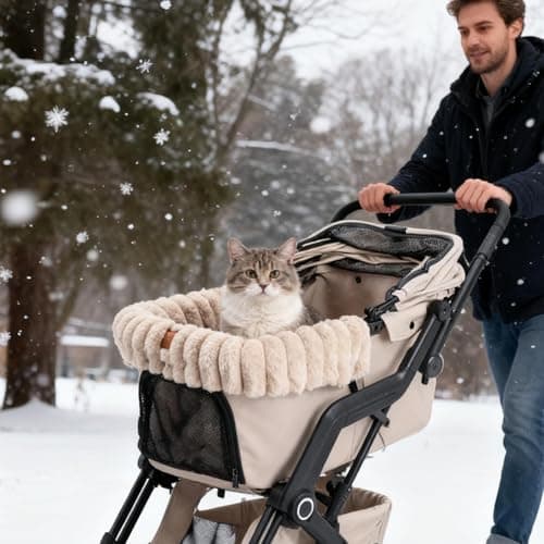 Pet Stroller Cushion Warm Plush Mat Blanket — view 2